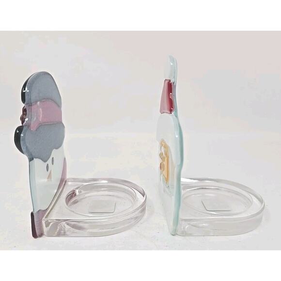 Vintage PartyLite P9466 Santa And Snowman Tealight Pair Candle Holder P17B - Picture 3 of 9